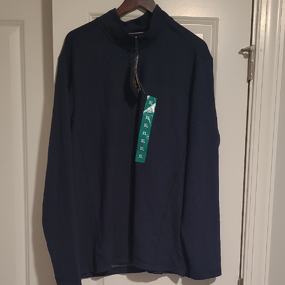 Orvis Men's Dark Blue Zip-Up Sweater
